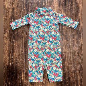 Baby Boden Colorful Floral Kids Swim Rashguard